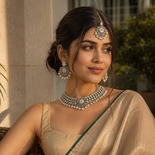 NOOR PEARL KUNDAN CHOKER SET