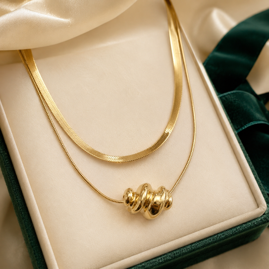 Aurelia Sculpted Layered Necklace