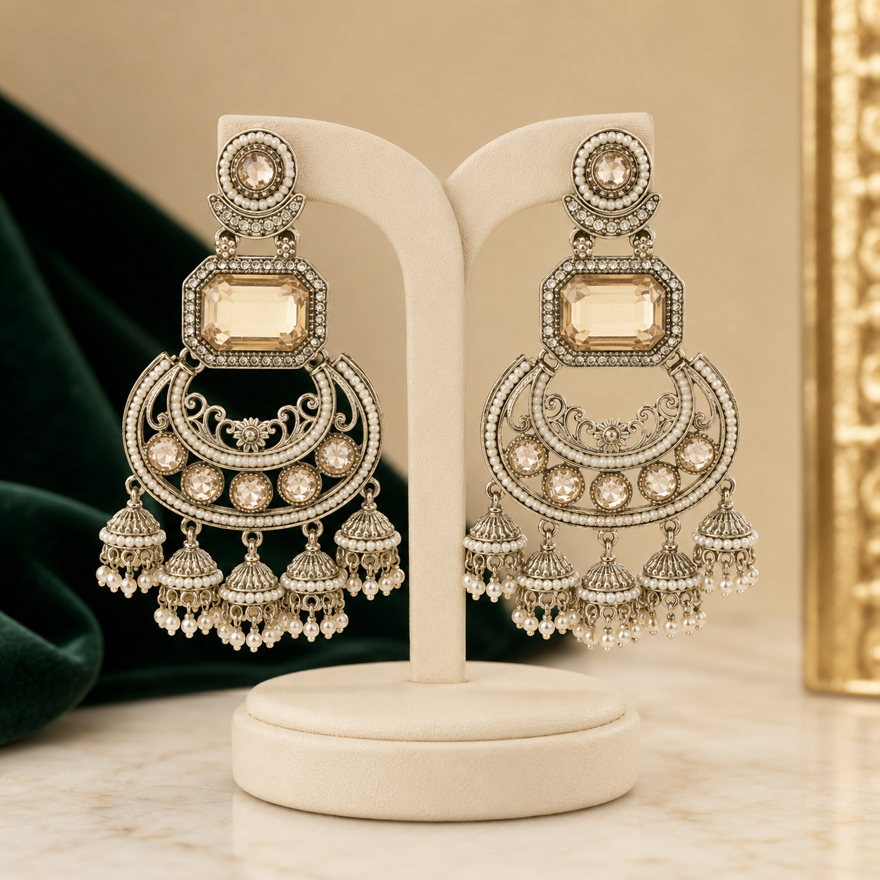 Kiara Heritage Chandbali Earrings